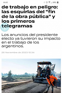 Se acaba VIALIDAD NACIONAL, se acaban los insumos HOSPITALES, JARDINES ESCUUELAS SALITAS COMISARÍAS, LAS BARRIOS para el sector público emergente. Las grandes obras para impulsar ese mercado interno, TALÓN DE AQUILES EXTERNOS. acueductos represas puentes vías férreas., y un largo ETCS.